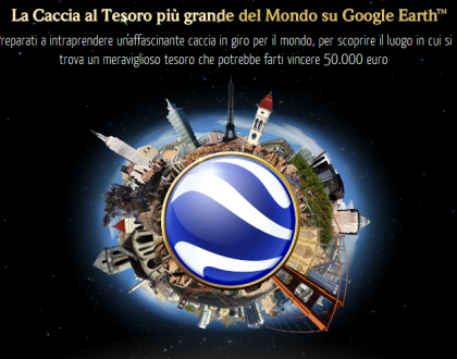 La caccia al tesoro più grande del mondo di gioca su Google Earth