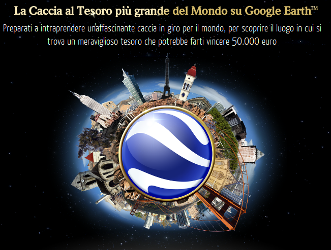 La caccia al tesoro più grande del mondo di gioca su Google Earth