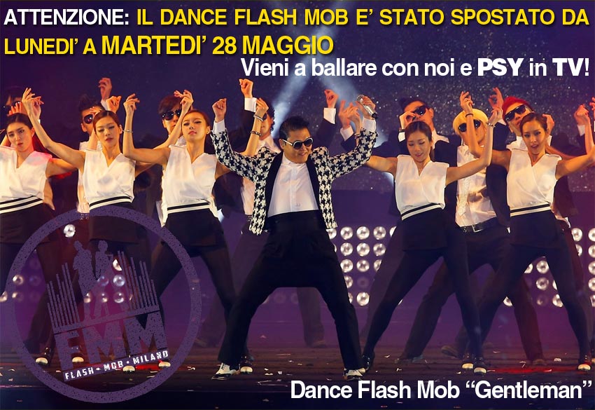 psy milano flash mob tv