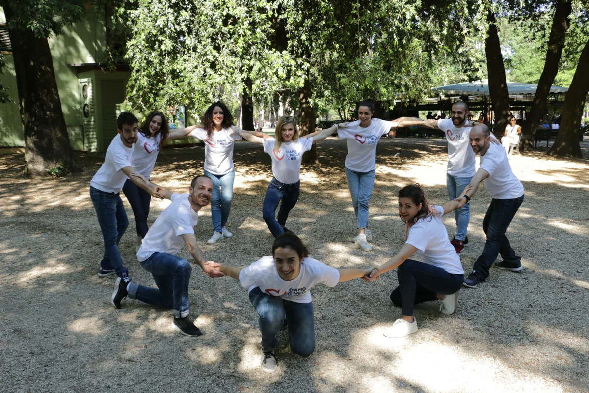 Il team del musical on street per il Centro Nazionale Trapianti